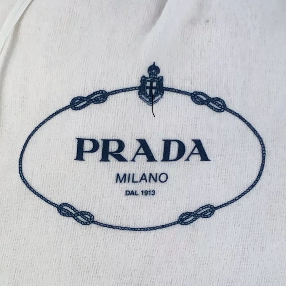 PRADA 23” W X 19” H White Cotton Dust Bag